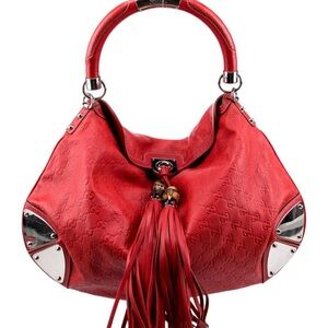 Gucci Red Tassel Shoulder Bag